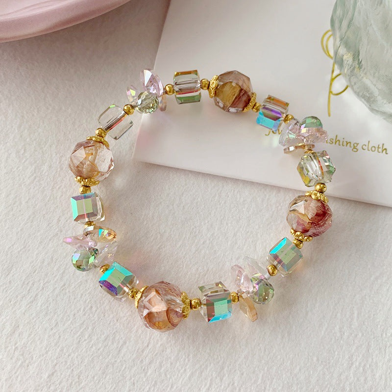 Fashion Glass Floral Ball Crystal Bracelet