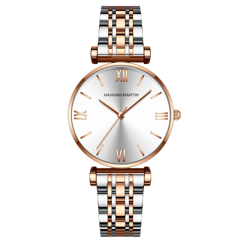 Women's Solid Stainless Steel Band Watch