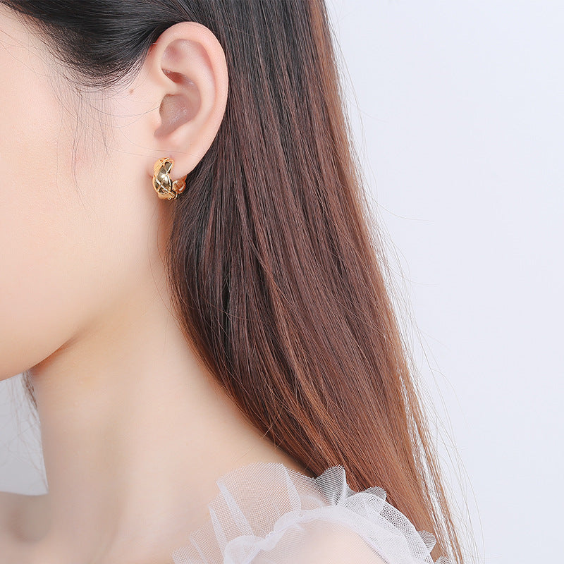 Fivela de orelha de losango de moda antialérgica